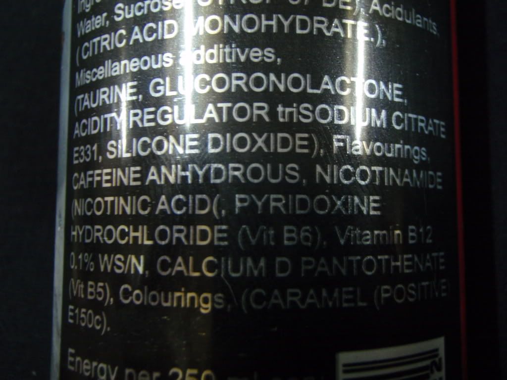 Wild Tiger Energy Drink Ingredients